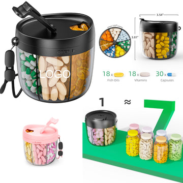Portable Compartmental Pill Organizer