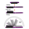 Compact Folding Hair Brush With Mirror