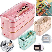 3-Tier Bento Box with Fork and Spoon Utensils