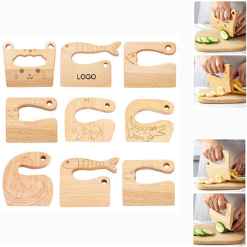 Safe Kids Wooden Chopper Toddler Knife Cutter For Cooking