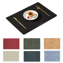 Double-Sided Fabric-Textured Leather Placemat