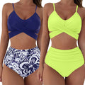 Custom Cross Strap High Waist Women'S Split Swimwear