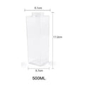 17 Oz Reusable Clear Plastic Milk Carton Water Bottle
