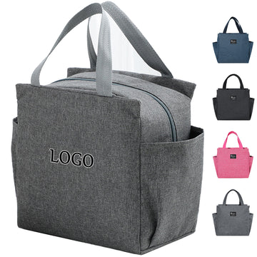 Insulated Lunch Bag With Bottle Holder