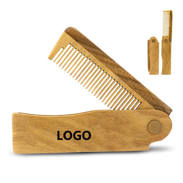 Men's Folding Wooden Comb