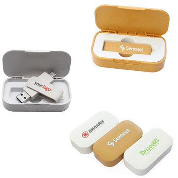 32Gb Eco Wheat Straw Usb Drive Set