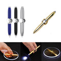 Twist Action Fingertip Gyro Ballpoint Pen With Led