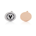1.18 In Diameter Shiny Stainless Steel Round Pendant