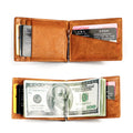 Mens Zipper Leather Wallet