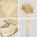 Straw Mesh Crochet Tote Beach Bag
