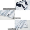 Sleeve Striped Performance Moisture Wicking Dry Golf Shirt