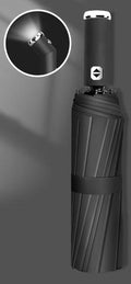 LED Flashlight Auto Open/Close Folding Umbrella