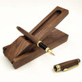 Walnut Fountain Pen Set with Folding Case