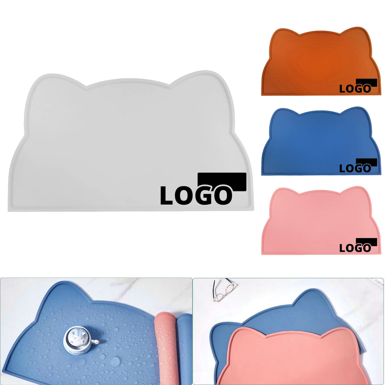 Silicone Ear Shaped Pet Dining Mat Food Tray