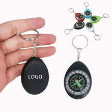 Oval Shape Compass Swivel Keychain