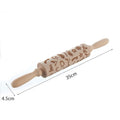 Christmas Embossed Wooden Rolling Pin For Baking Cookies