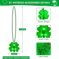 Light Up Necklace Luck of The Irish Clover Leaf Shamrock