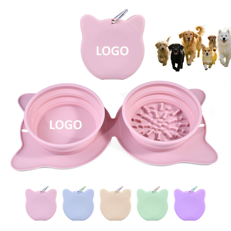 2-in-1 Pet Travel Double Bowl