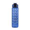 32Oz Sports Water Bottle With Time Marker & Straw