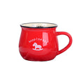 8 Oz Ceramic Potbelly Breakfast Milk Cup