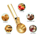 Polished Stainless Steel Ice Cream Spoon With Trigger