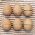 Wooden Hollow Easter Eggshell Decoration
