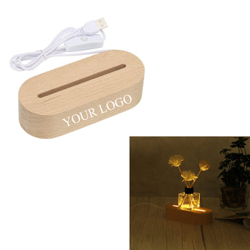 Wood Led Light Base