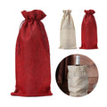 Burlap Wine Bag