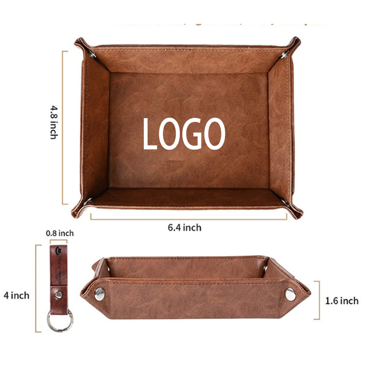 PU Leather Valet Tray