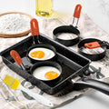 4 Pcs Folding Handle Stainless Steel Omelette Ring Set