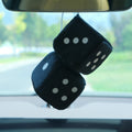 A Pair Of Large Sizes Plush Dice Car Suspension Decoration