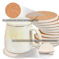 4" Ceramics Absorbent Coaster with Cork Base