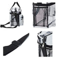 Clear Zippered Box Tote with Adjustable Strap