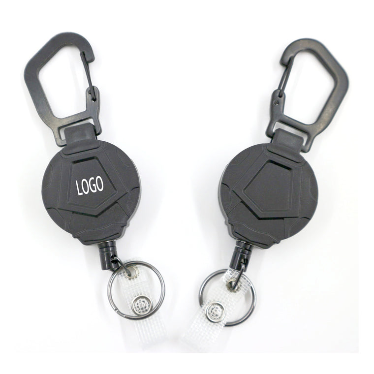 Round Heavy Duty Metal Badge Reel w/ Belt Clip