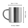 Stainless Steel Coffee Mug with Handle