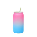 Reusable Plastic Colorful Beer Can Mugs With Lids And Straw