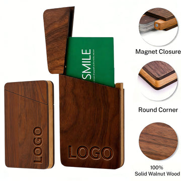 Portable Wood Business Card Holders