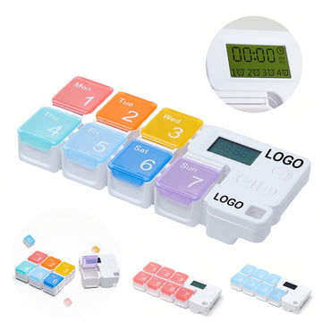 7 Days Pill Dispenser Organizer with Reminder Alarm