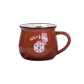 8 Oz Ceramic Potbelly Breakfast Milk Cup