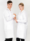Unisex Cotton White Lab Coat Moisture Wicking