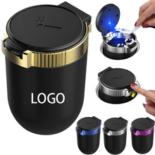 With Lid Windproof LED Light Portable Car Ashtray Trash