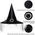 Elegant Mesh Halloween Witch Hat