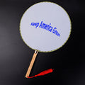 Bamboo Handle Round Fan