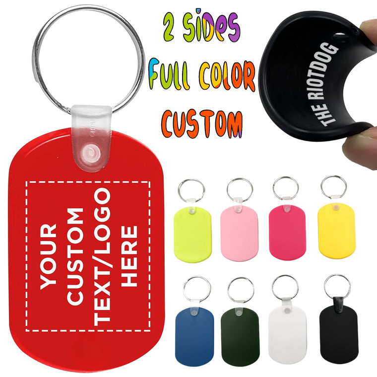 Full Color Custom Oval Shape Soft Rubber Key Holder