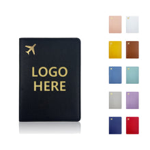Gold Plated Leather Passport Holder