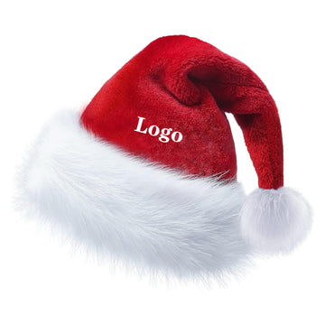 Unisex Velvet Christmas Hat for New Year