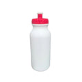 20 Oz. White Super Value Sports Bottle W/ Ridged Cap