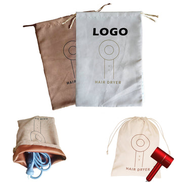 Hair Dryer Drawstring Storage Bag Suede Velvet Bag