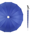 16-Rib Long-Handle Automatic Umbrella With Waterproof Case