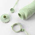 20 Oz. Collapsible Silicone Foldable Water Bottle with Straw
